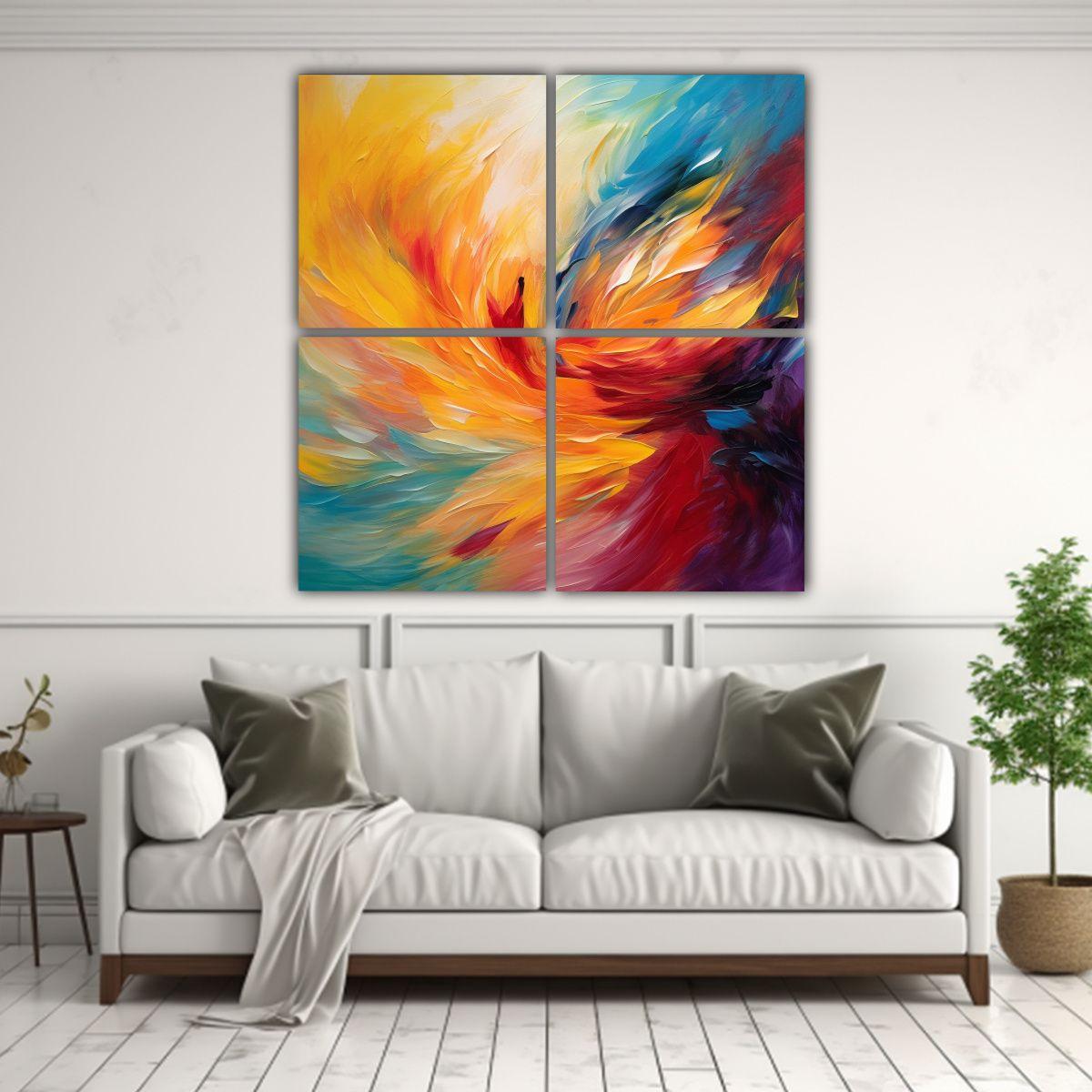 Artes De Pared Calidos Fantasia Gama De Emociones 60x60 Cm-2