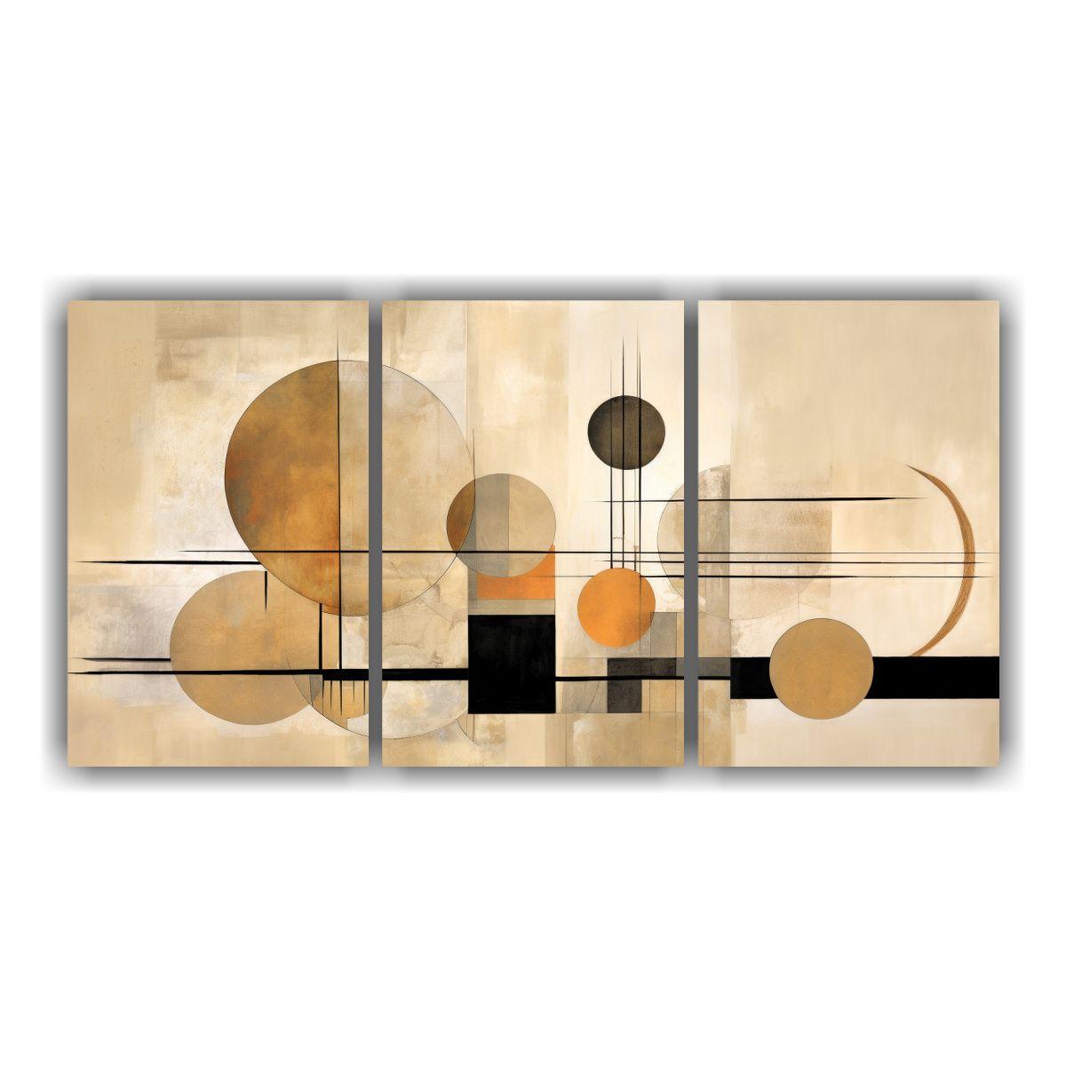 Arte De Pared Abstracto Con Formas Y Círculos 240x120 Cm-0