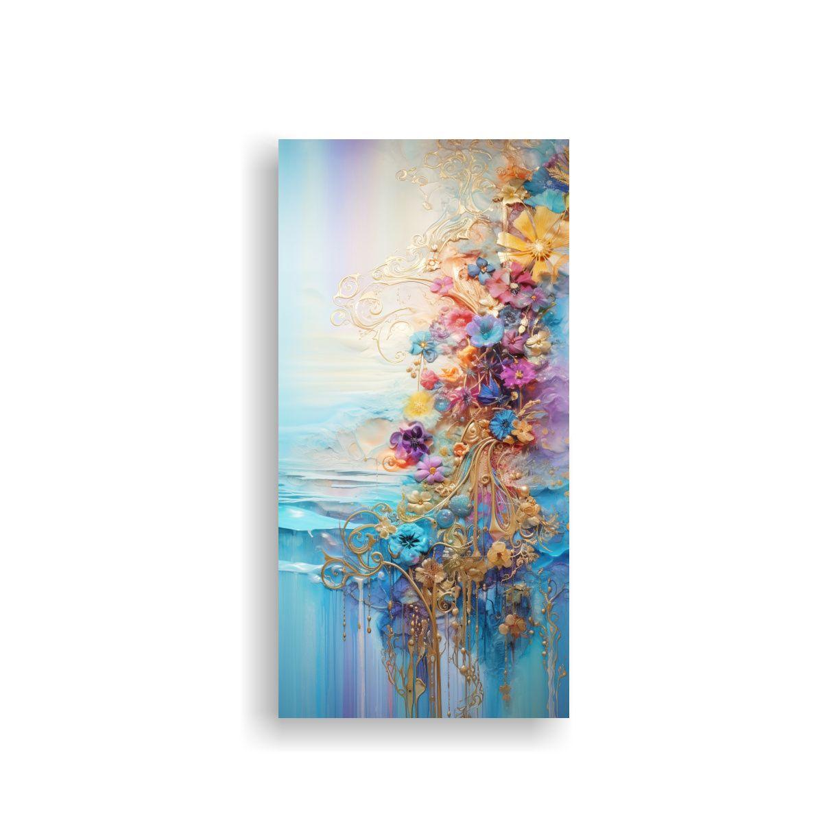 Cuadro Arcoíris Y Dorado En Estilo Temático 70x140cm-0