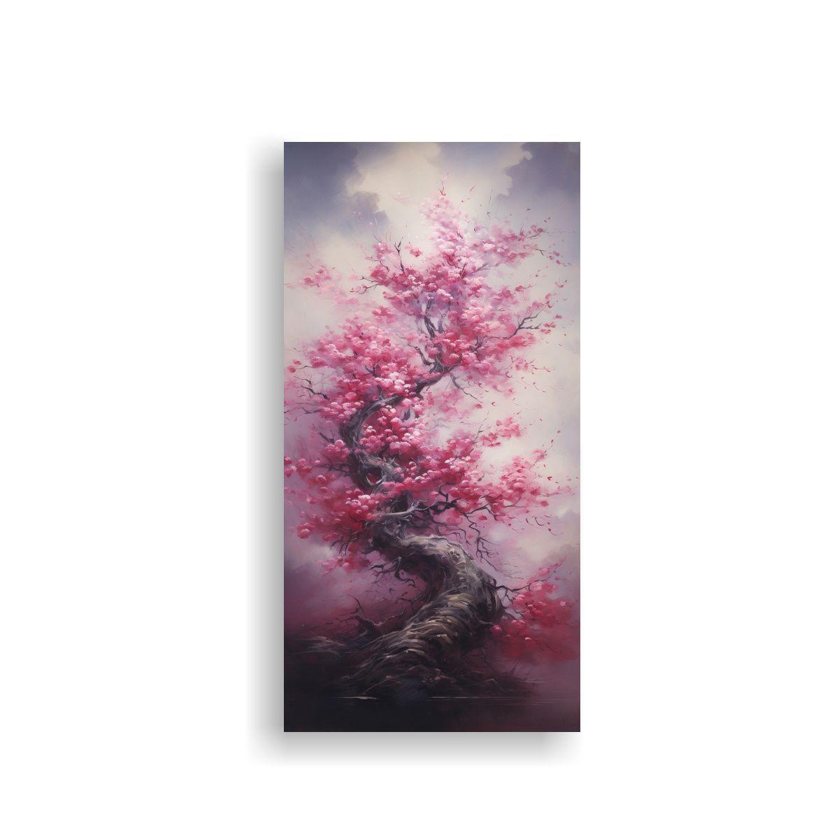 Pintura Abstracta De Cerezo Con Estilo De óleo De 40x80cm-0