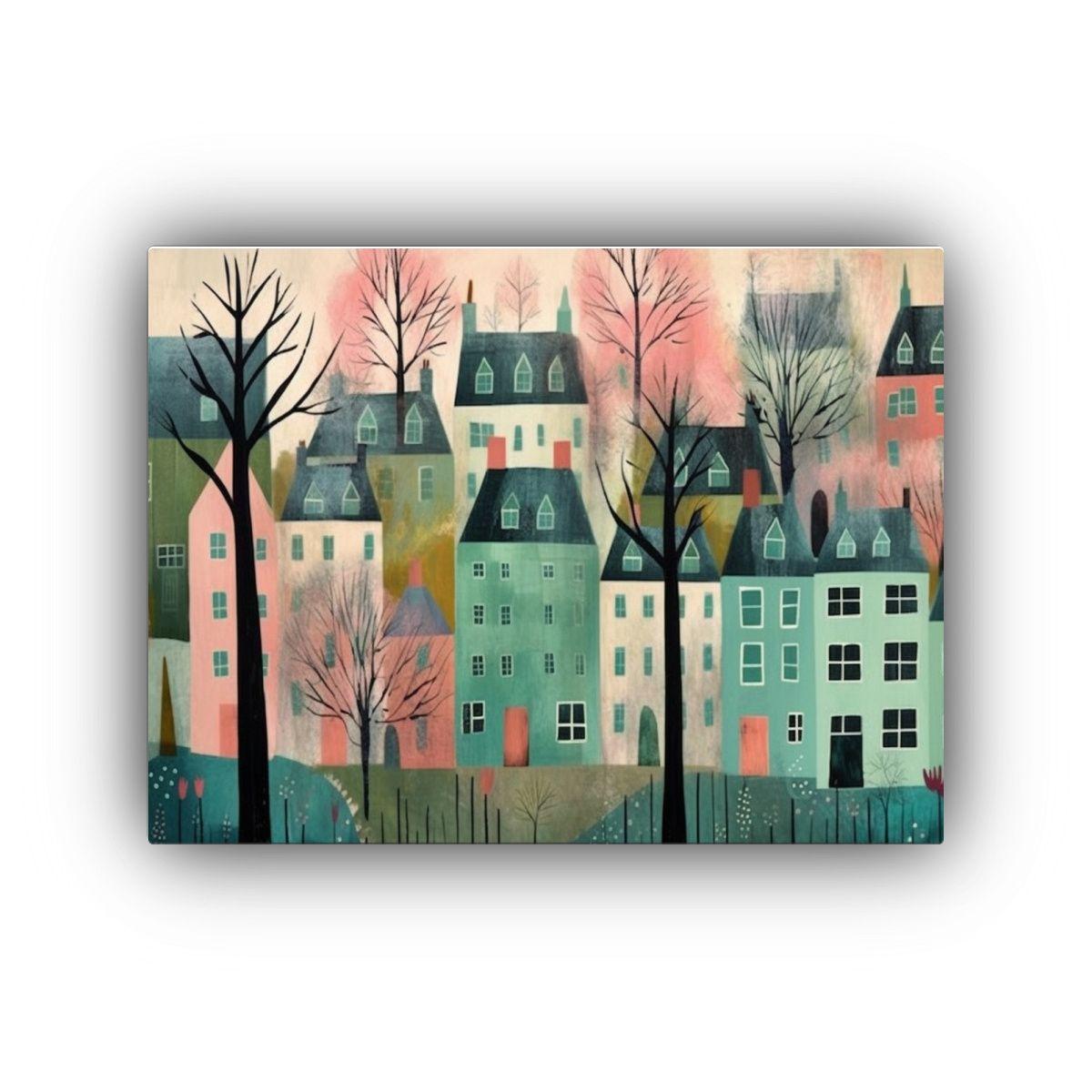 Cuadro Vintage Primavera Encantadora En Tonos 30x20 Cm-0