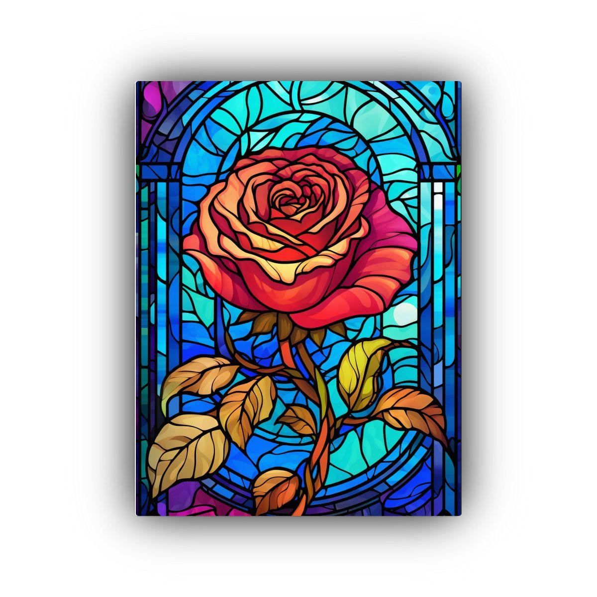 Pintura Decorativa Línea De Vidrieras De Colores 60x90cm-0