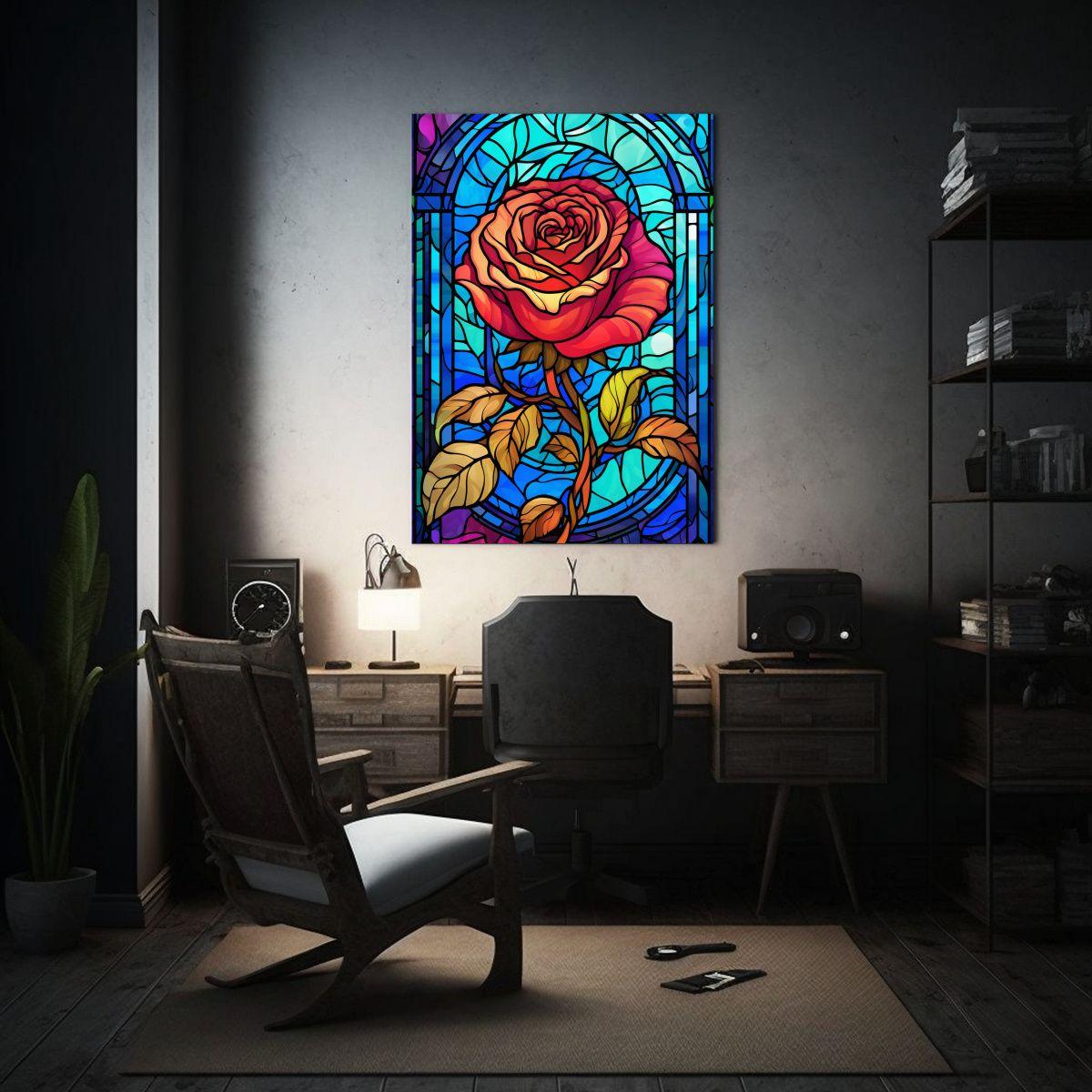 Pintura Decorativa Línea De Vidrieras De Colores 60x90cm-2