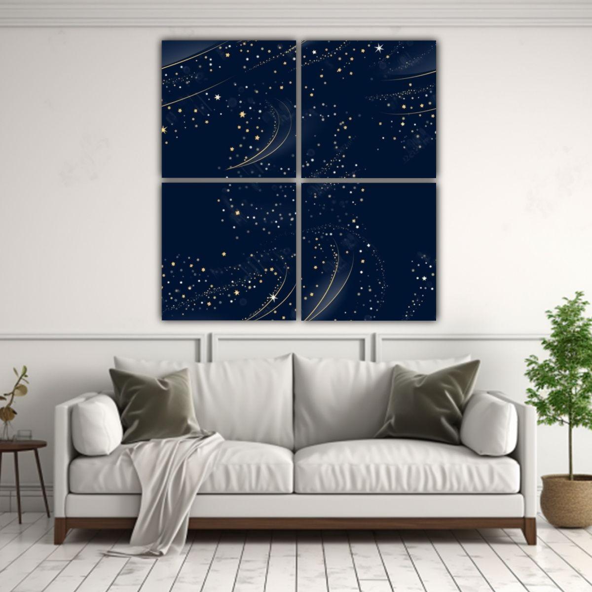 Cuadro De Pared Inspirador Con Estrellas 100x100 Cm-2
