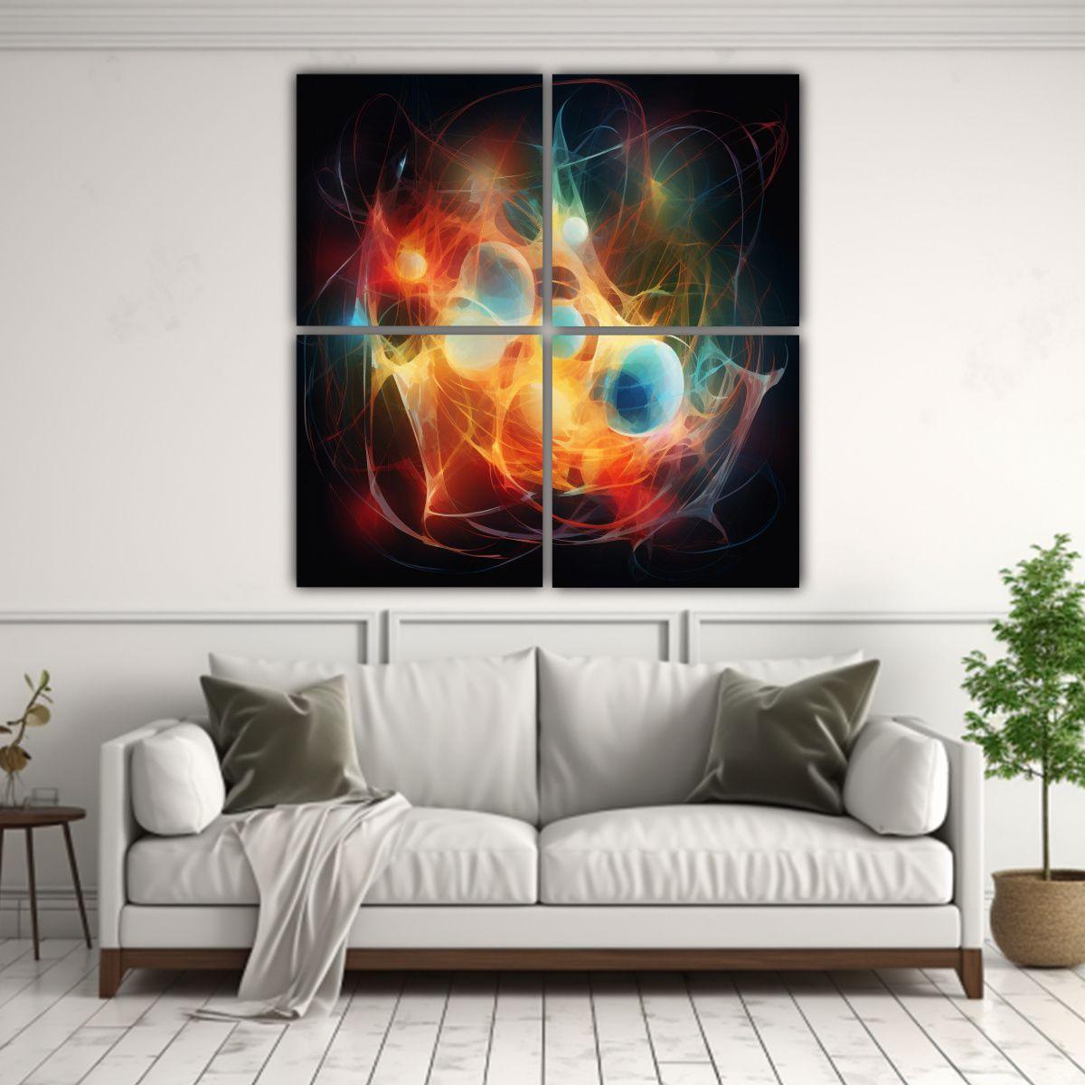 Cuatro Composición Fotografía Abstracta 140x140 Cm-2