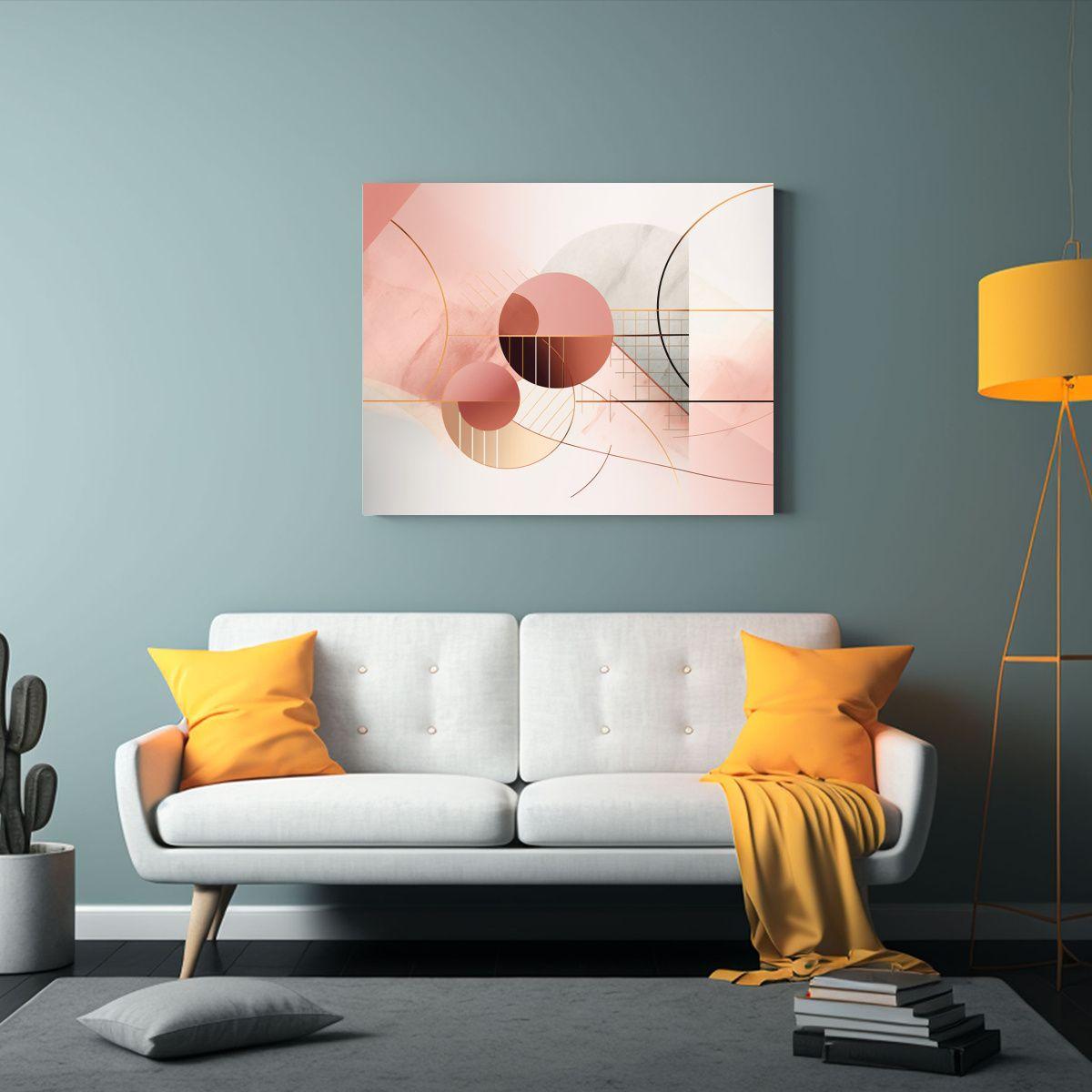 Cuadro Abstracto Con Diseño Moderno Y Elegante En Lienzo Co 90x60cm-2
