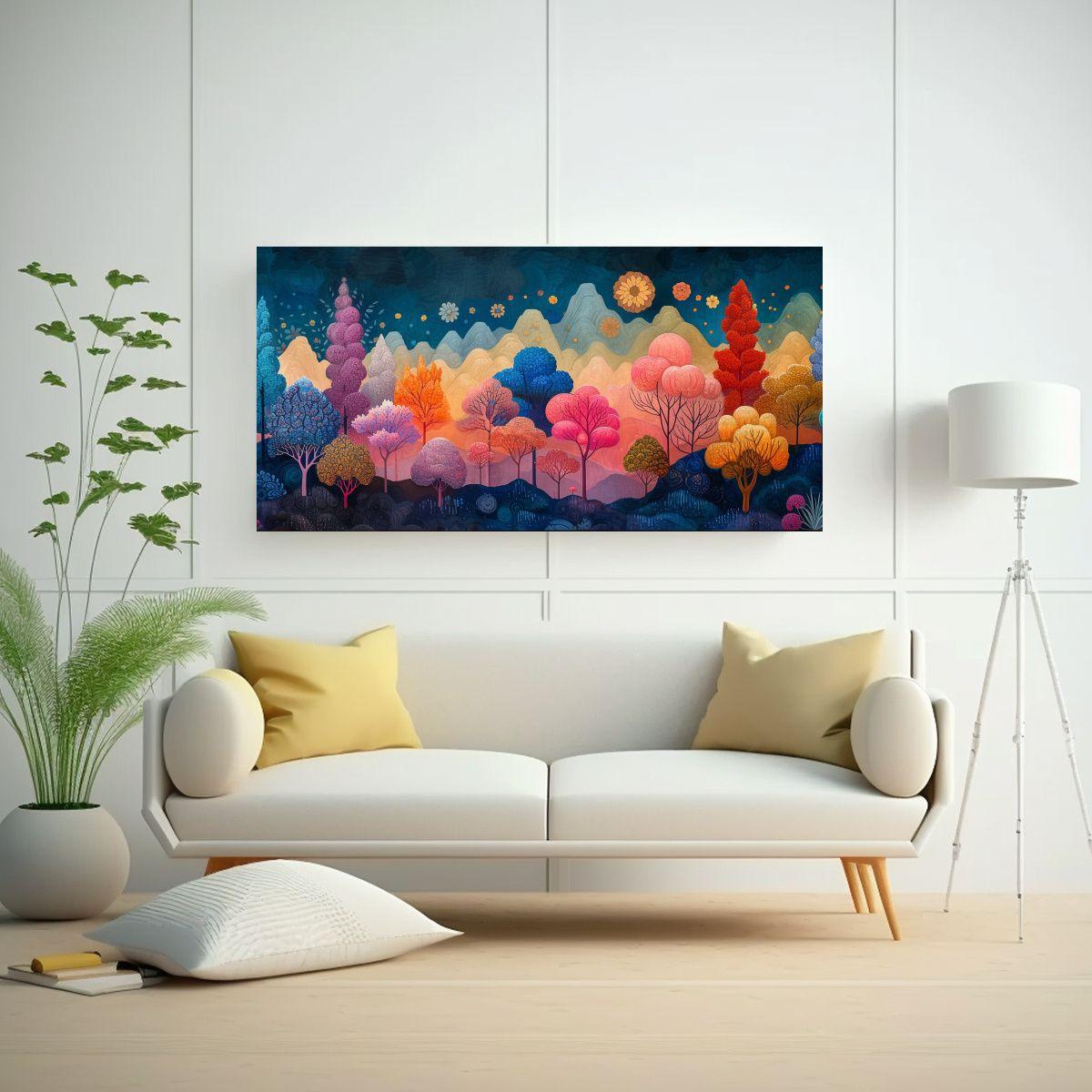Pintura De Arte Fina En Lienzo Tela: Dragón Azul 100x50 Cm-2