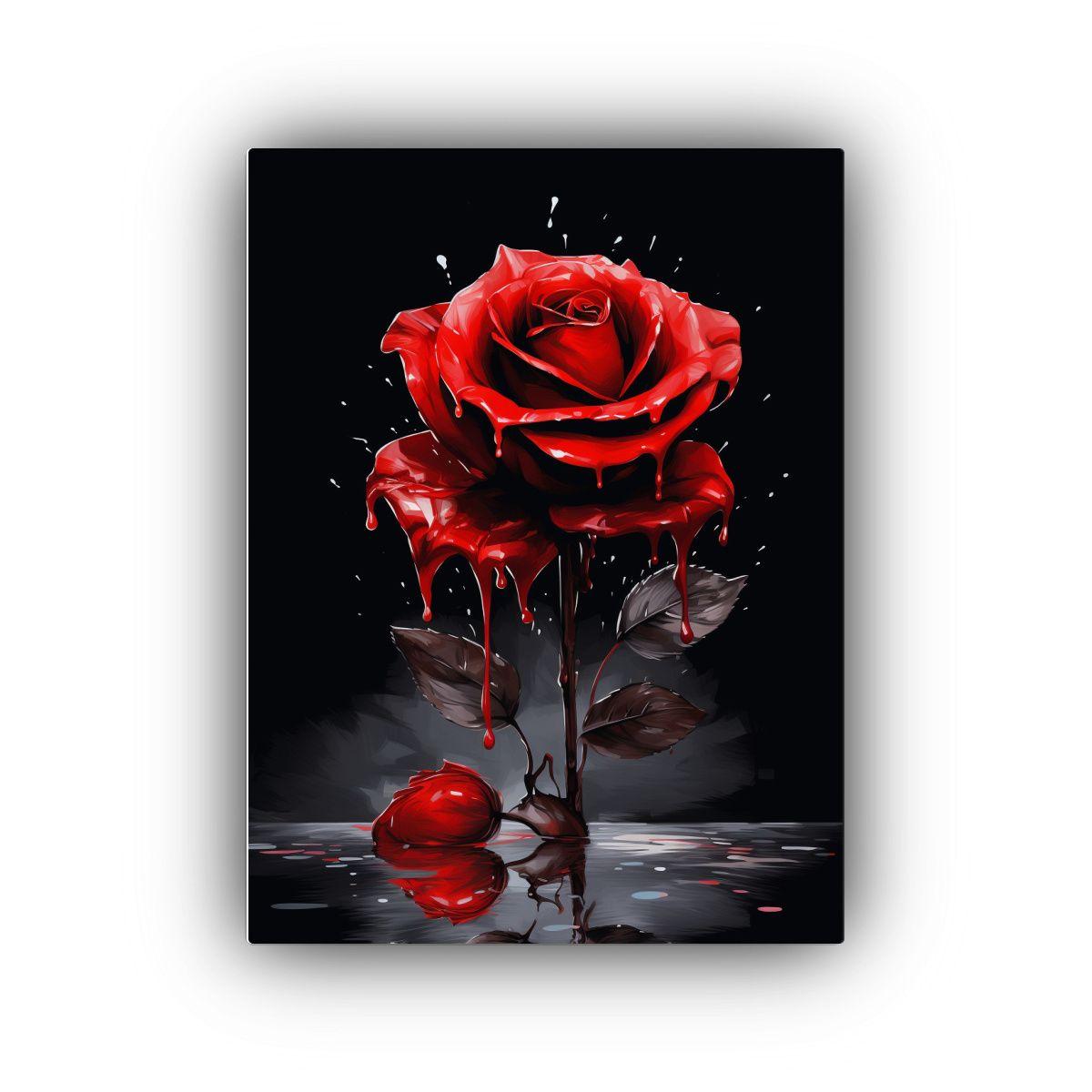 Cuadro Composición Refinada De Rosas Rojas 40x60cm-0