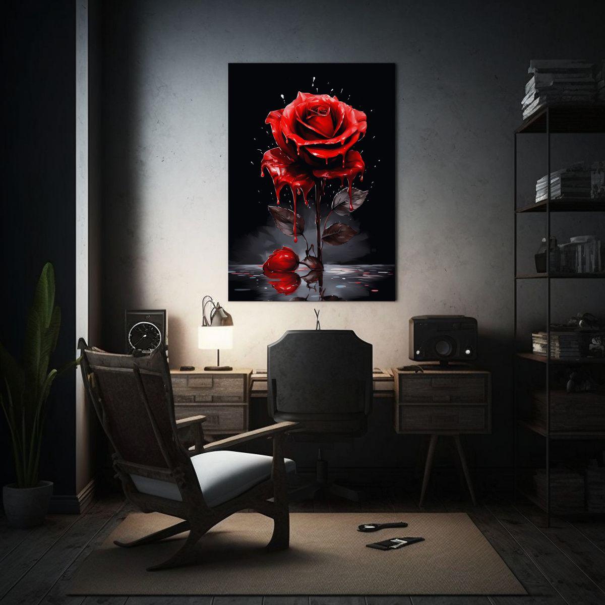 Cuadro Composición Refinada De Rosas Rojas 40x60cm-2