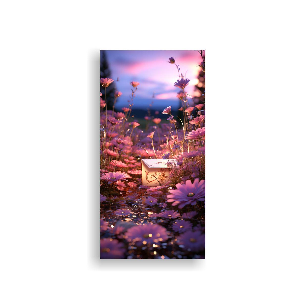 Cuadro Armonía Cromática Envolvente Rosa 30x60cm-0