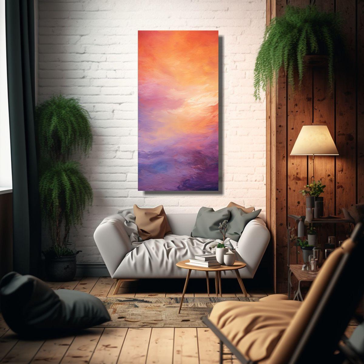 Cuadro Conceptual Escena Con Pinceladas Fondo Pint 20x40cm-2
