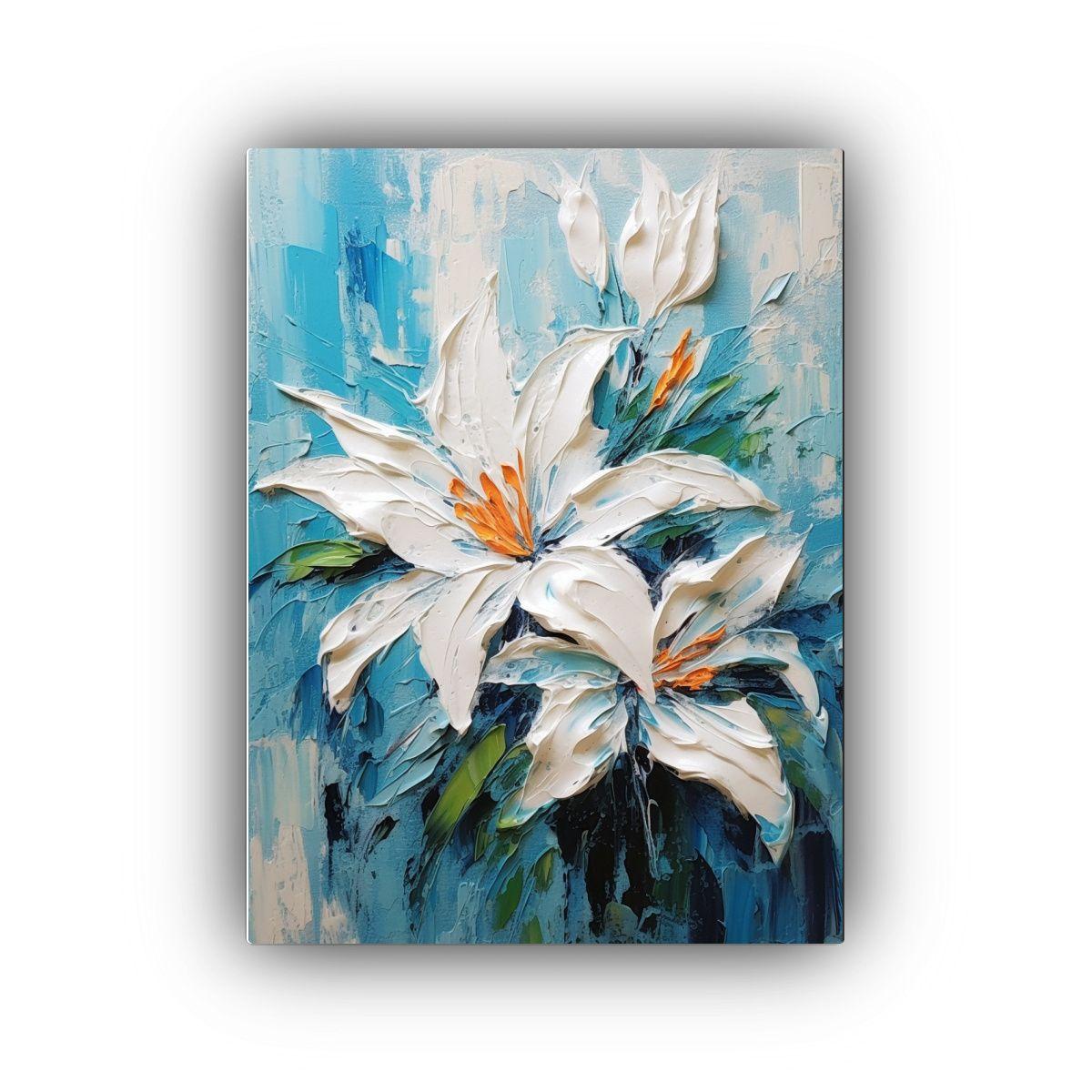 1 Cuadro Vintage Luminosa Magician Lily Pintura 50x75cm-0