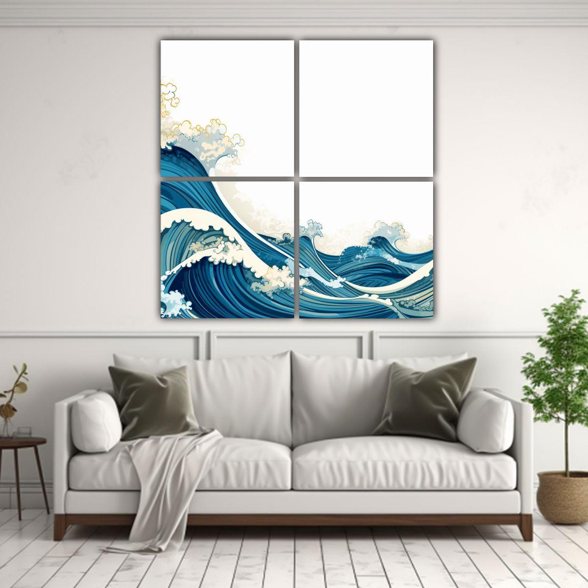 Pinturas Decorativas Modernas Con Fondo De 140x140 Cm-2