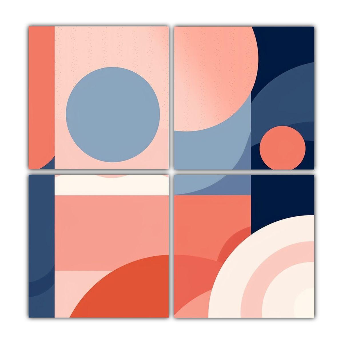 Cuadro Vintage Resistente En 3 Colores Abstractos 180x180 Cm-0