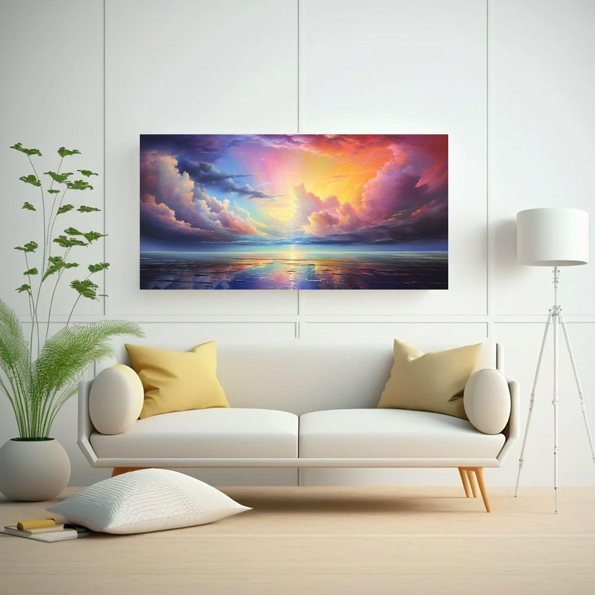 Pinturas Abstractas De Decoración: Armonía 100x50cm-2