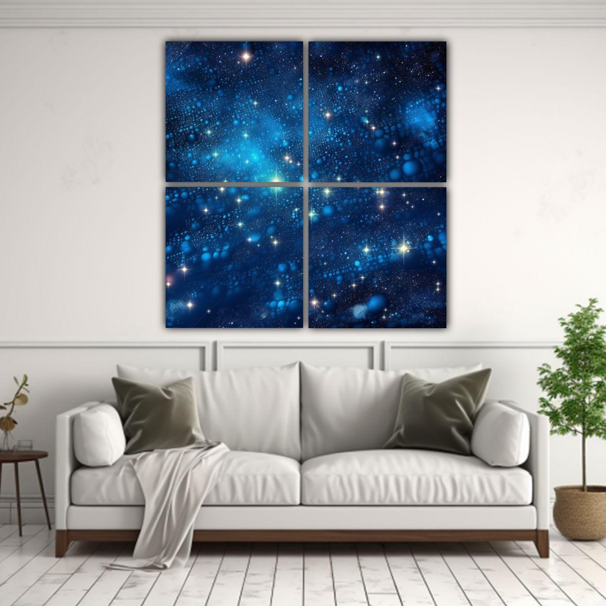 Pinturas Decorativas De Vanguardia Cuatro Lienzos 140x140 Cm-2