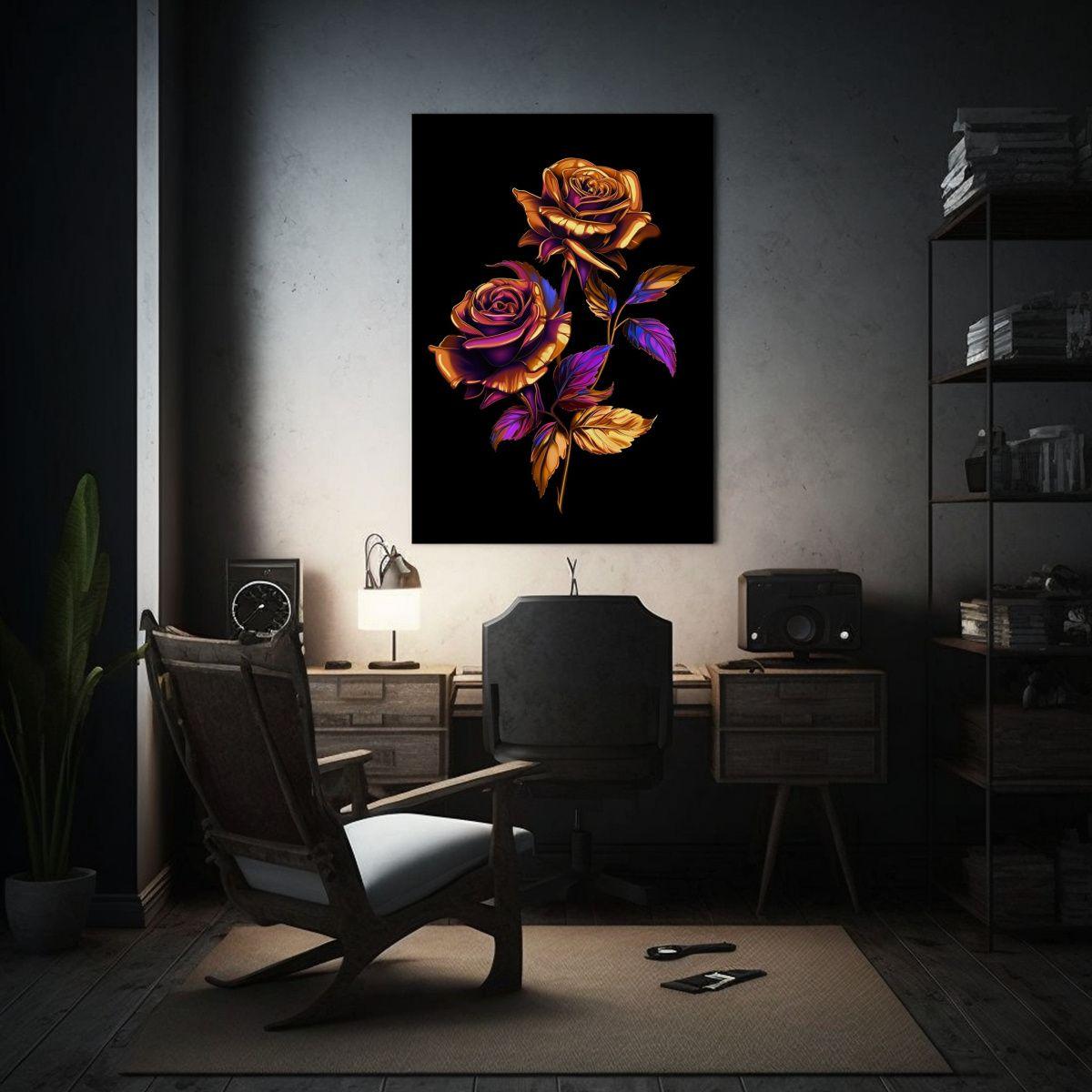 Cuadro Decorativo Lienzo Vanguardia Unica Rosas 30x45cm-2