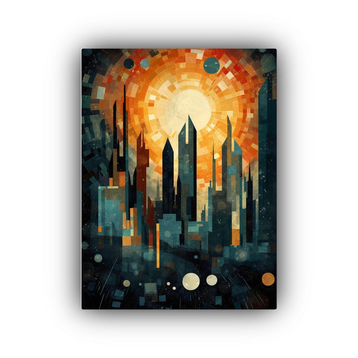 Tela En Bastidor Impreso Minimalismo Illustration 80x120cm-0