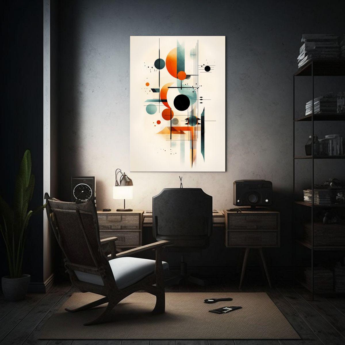 Pintura Abstracta Simplista Boho En Blanco Para 30x45 Cm-2