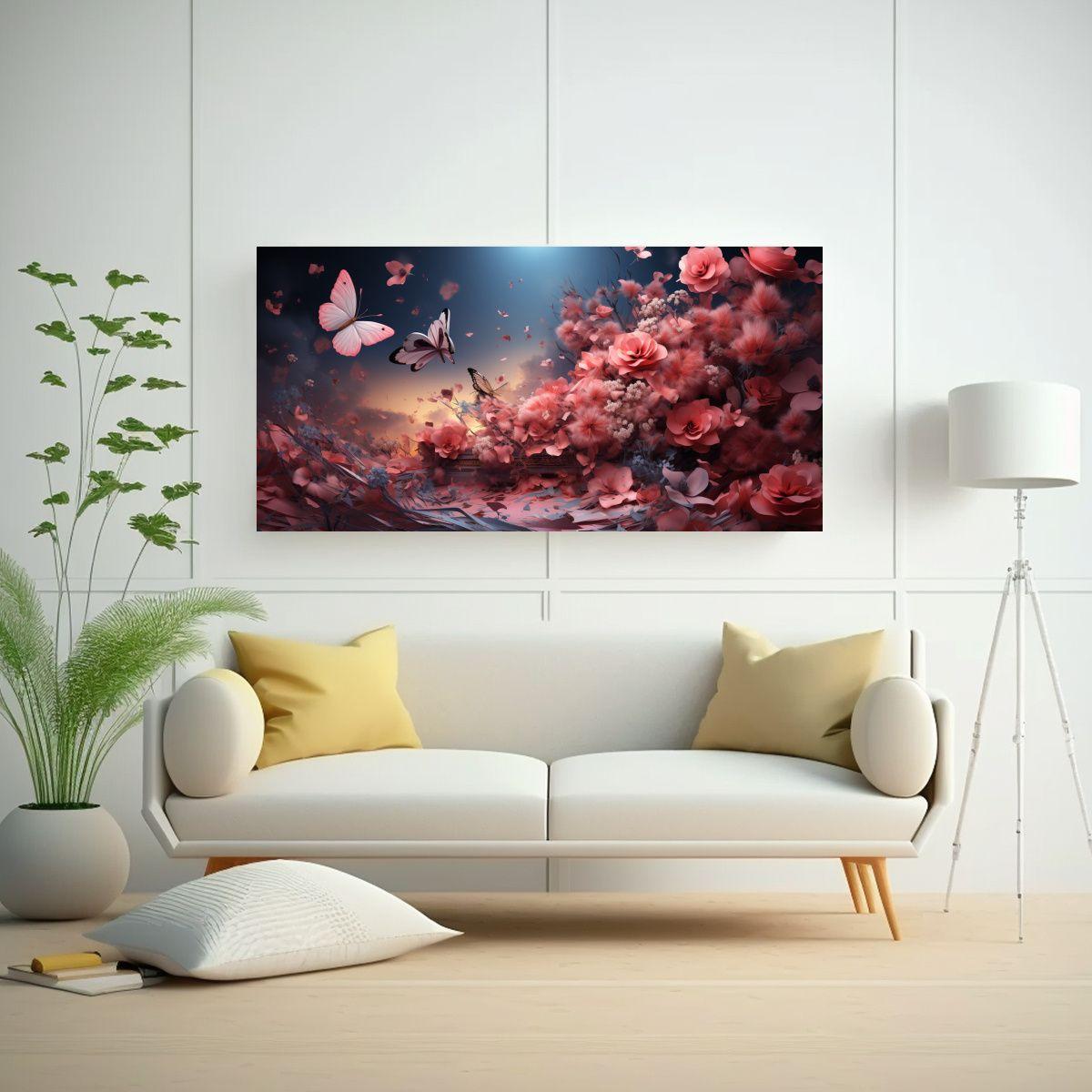 1 Arte Digital Surrealista Con Un Sobre Rosa. 100x50 Cm-2