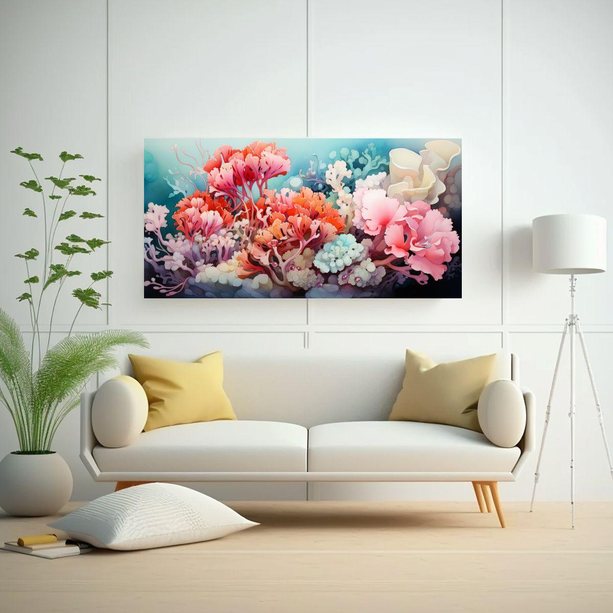 Exposición Tonalidades Coral Acuarelas Coloridas  40x20cm-2