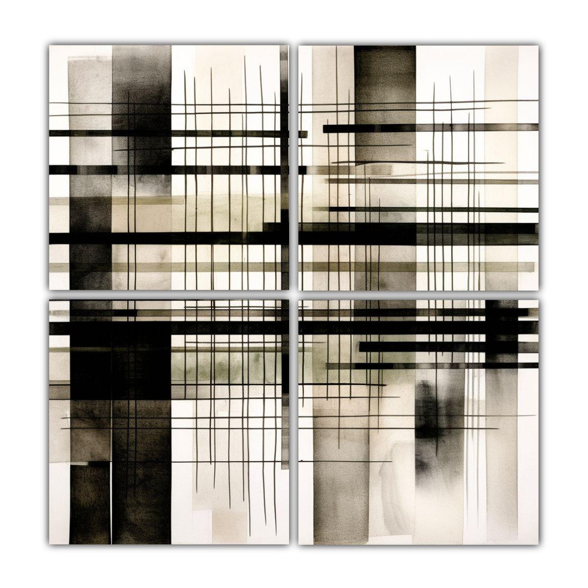 Cuatro Artes Movimiento Modernidad Composición 40x40 Cm-0