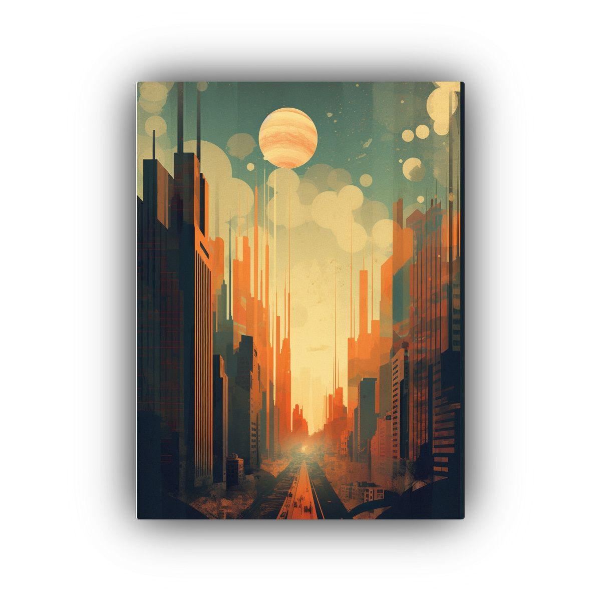 Cuadro Estilo Galería Que Muestra Una Zona De La Ciudad De  80x120cm-0