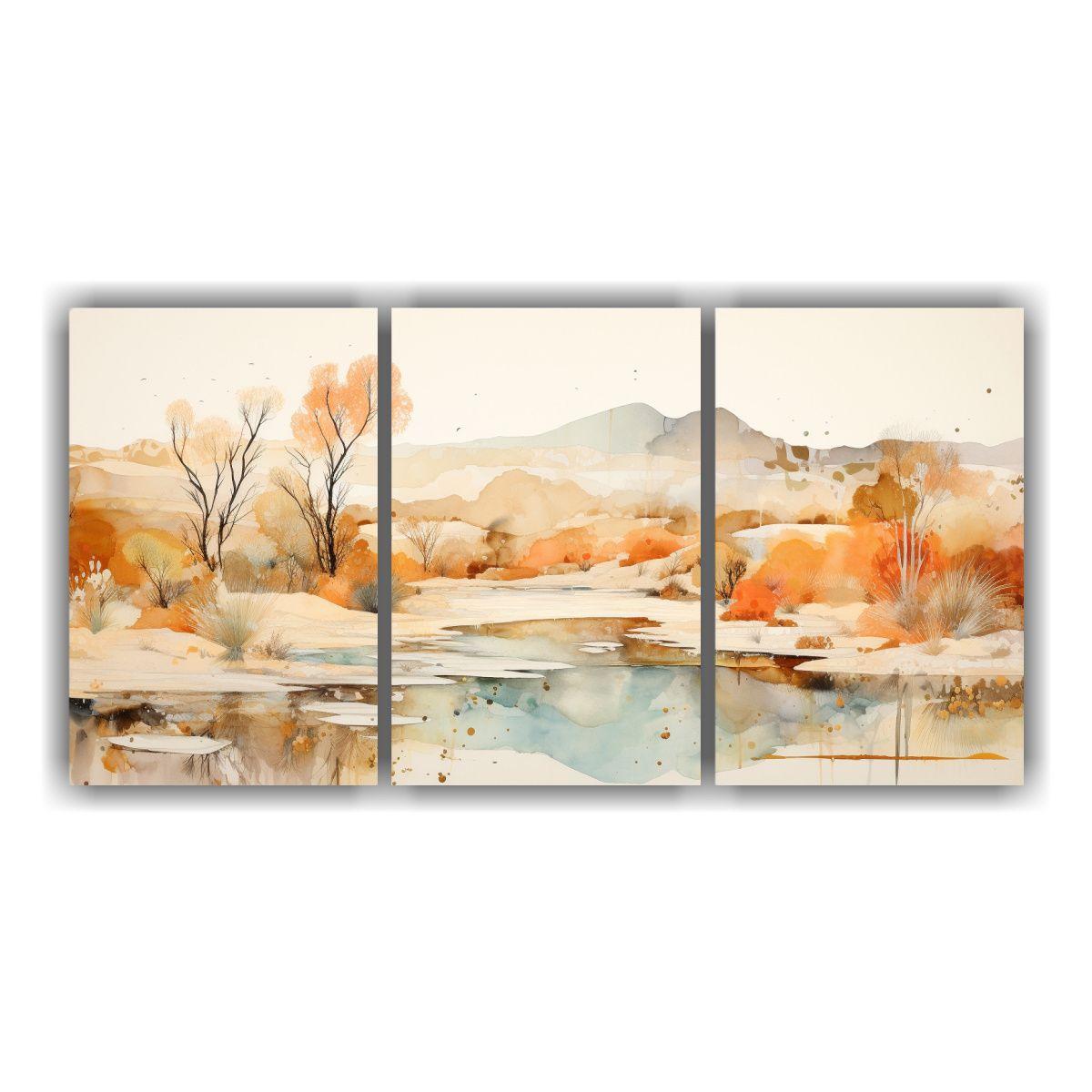 Paisaje Oasis Desierto Composición Dinámica 240x120 Cm-0
