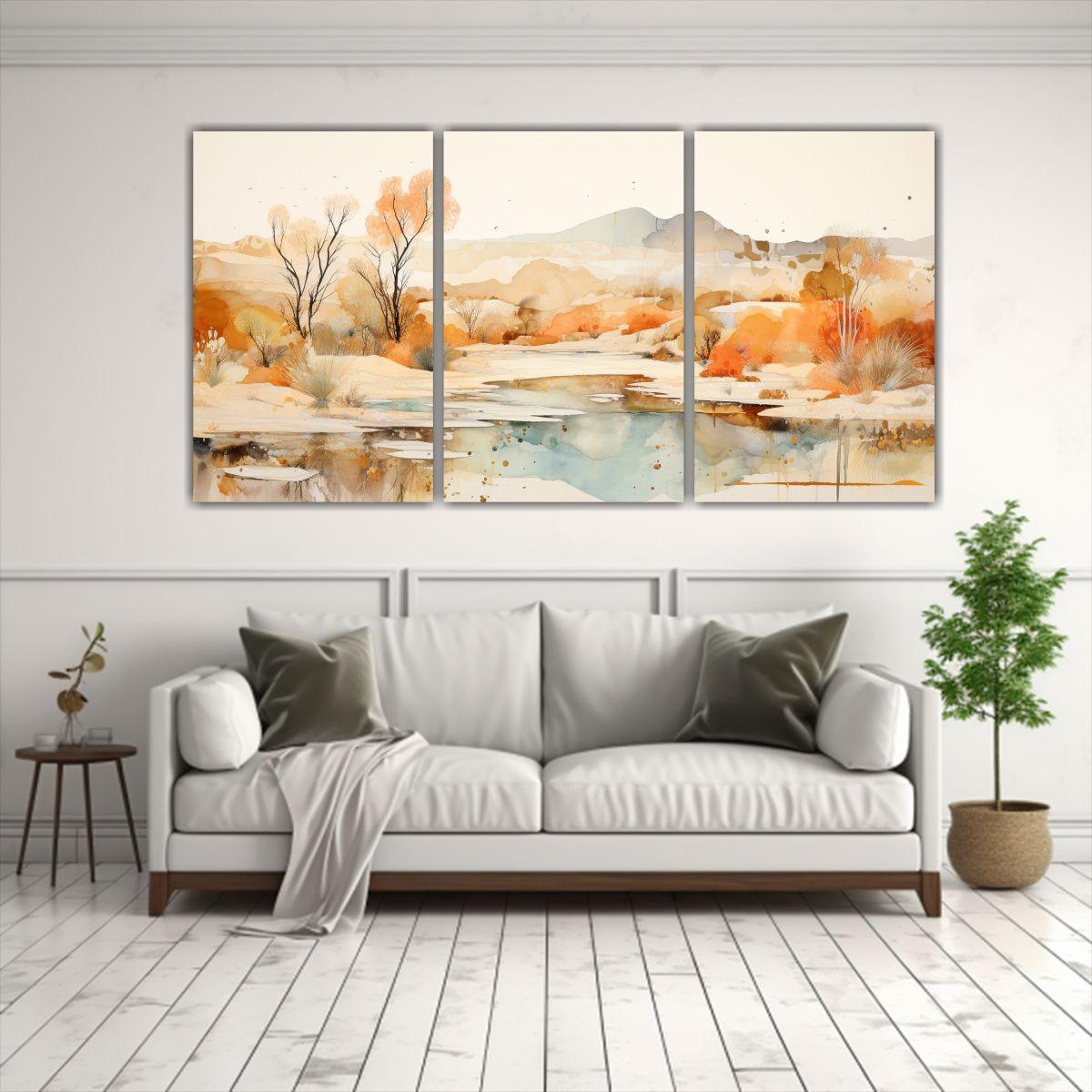 Paisaje Oasis Desierto Composición Dinámica 240x120 Cm-2