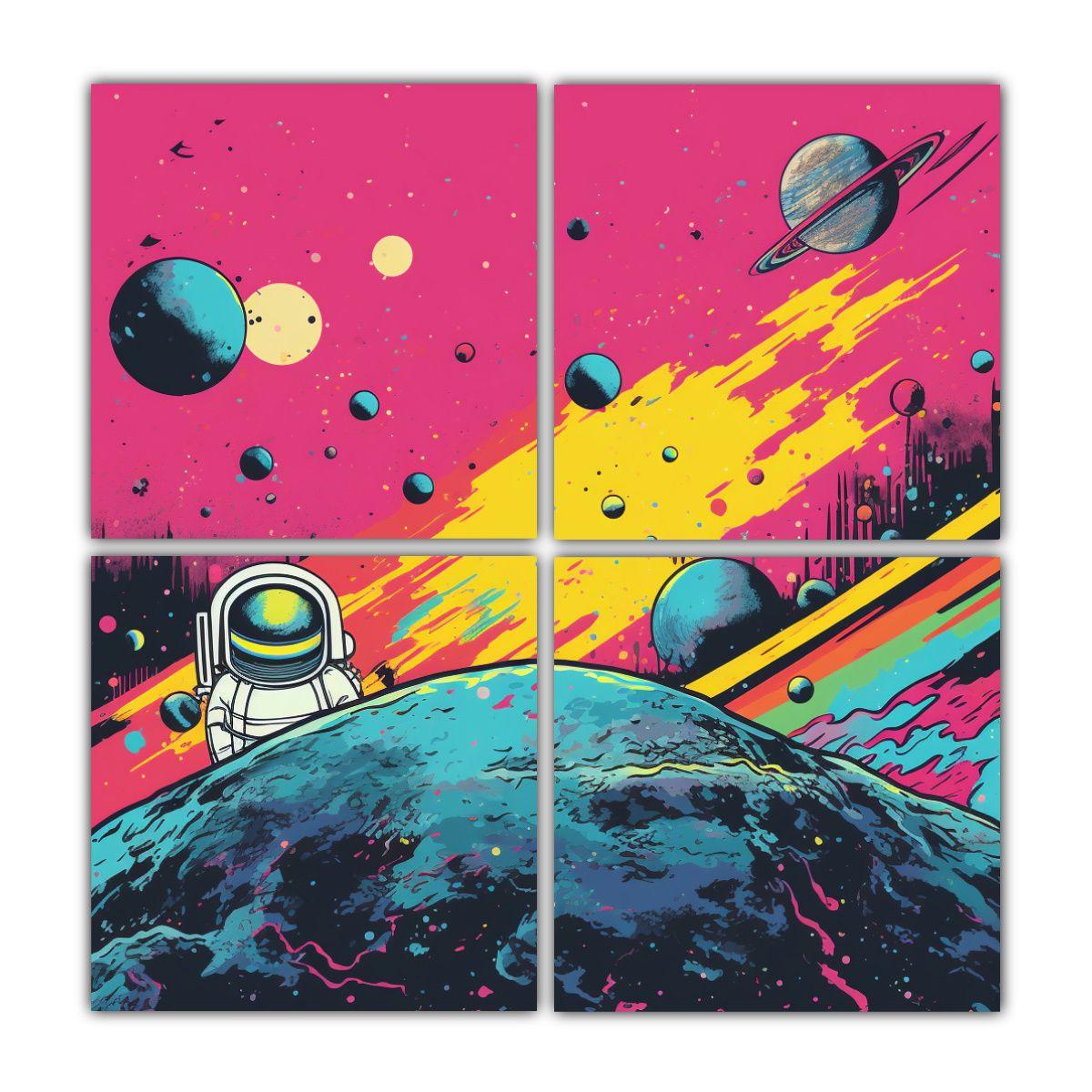 Pinturas Decorativas De Fondo Espacial Estilo 180x180 Cm-0