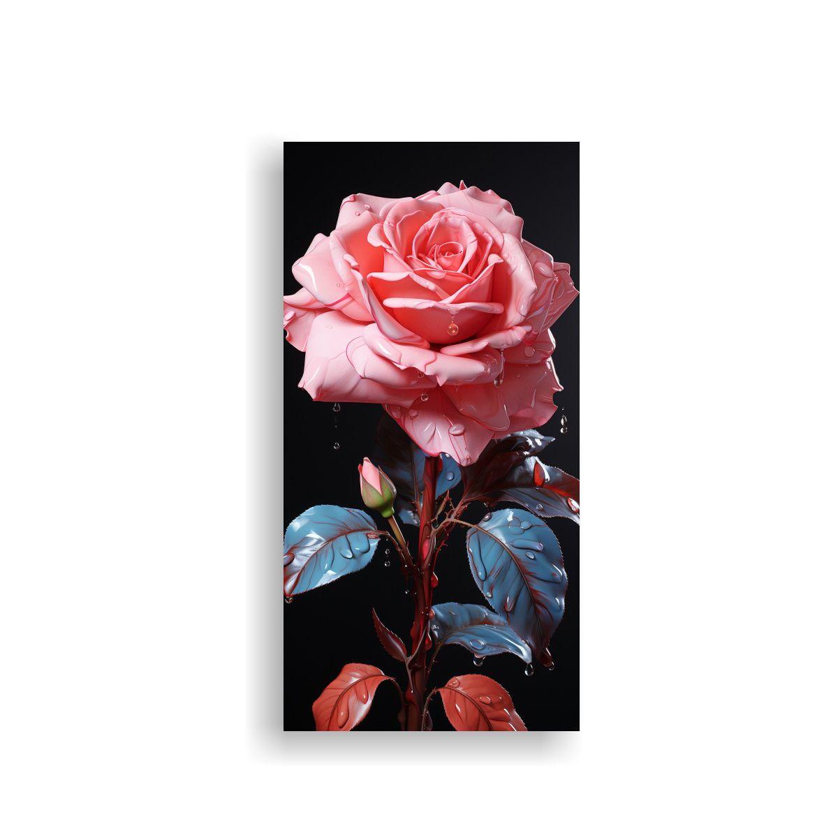 Pinturas Decorativas De Rosa En Estilo Pop Art 30x60cm-0