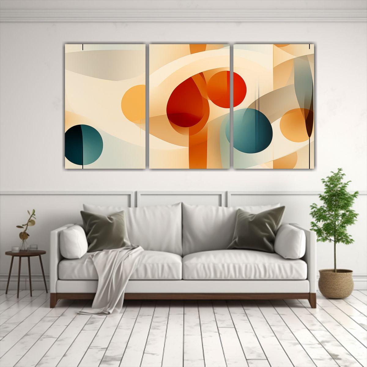 Pinturas De Decoración Con Formas Abstractas 240x120 Cm-2
