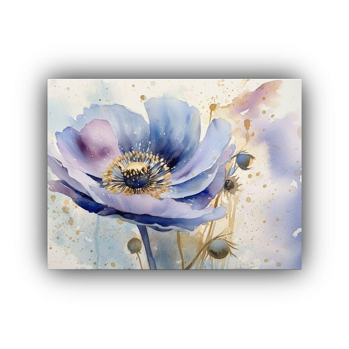 Pinturas Decorativas Acuarela Anémona Banner Vitalidad Con  65x50cm-0
