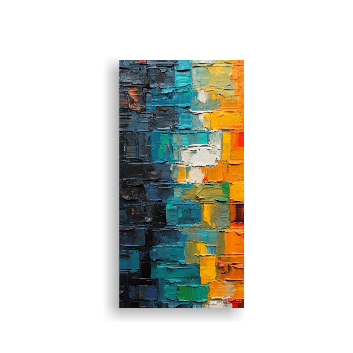 Cuadro De Decoración Con Composición De Tela 20x40cm-0