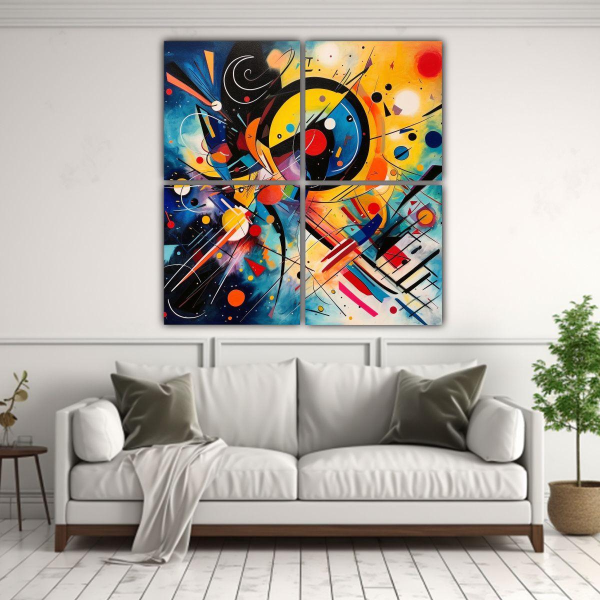 Cuatro Artes: Fotografía Arte Gráfico Abstracto 80x80 Cm-2
