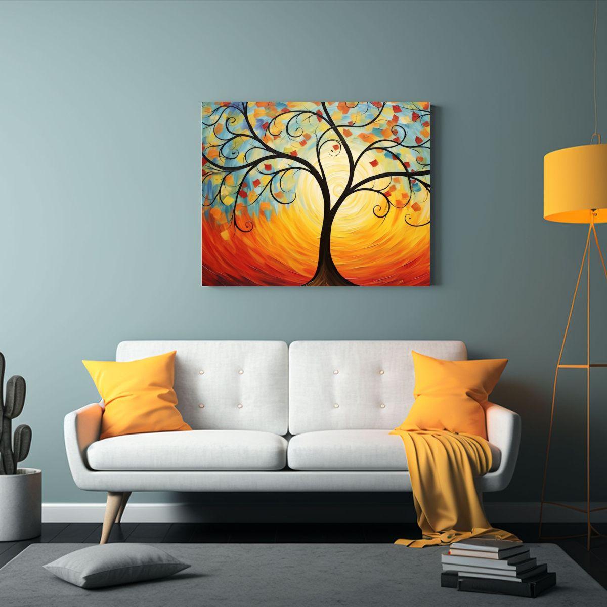 Obra De Arte Abstracta Inspirada En La Armonía De La Natura 90x60cm-2