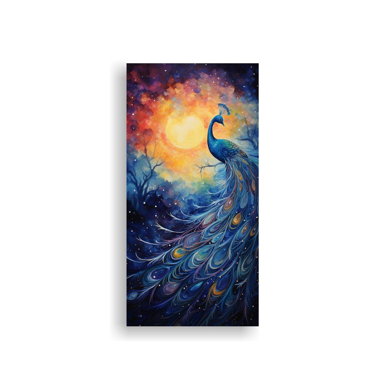 Cuadro Decorativo De Luna Creciente Abstracta En 20x40cm-0
