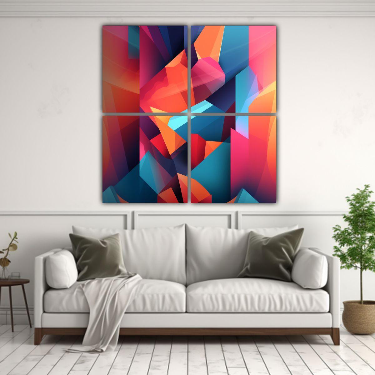4 Cuadro Expresión Mural Sumérgete En El Mundo 140x140 Cm-2