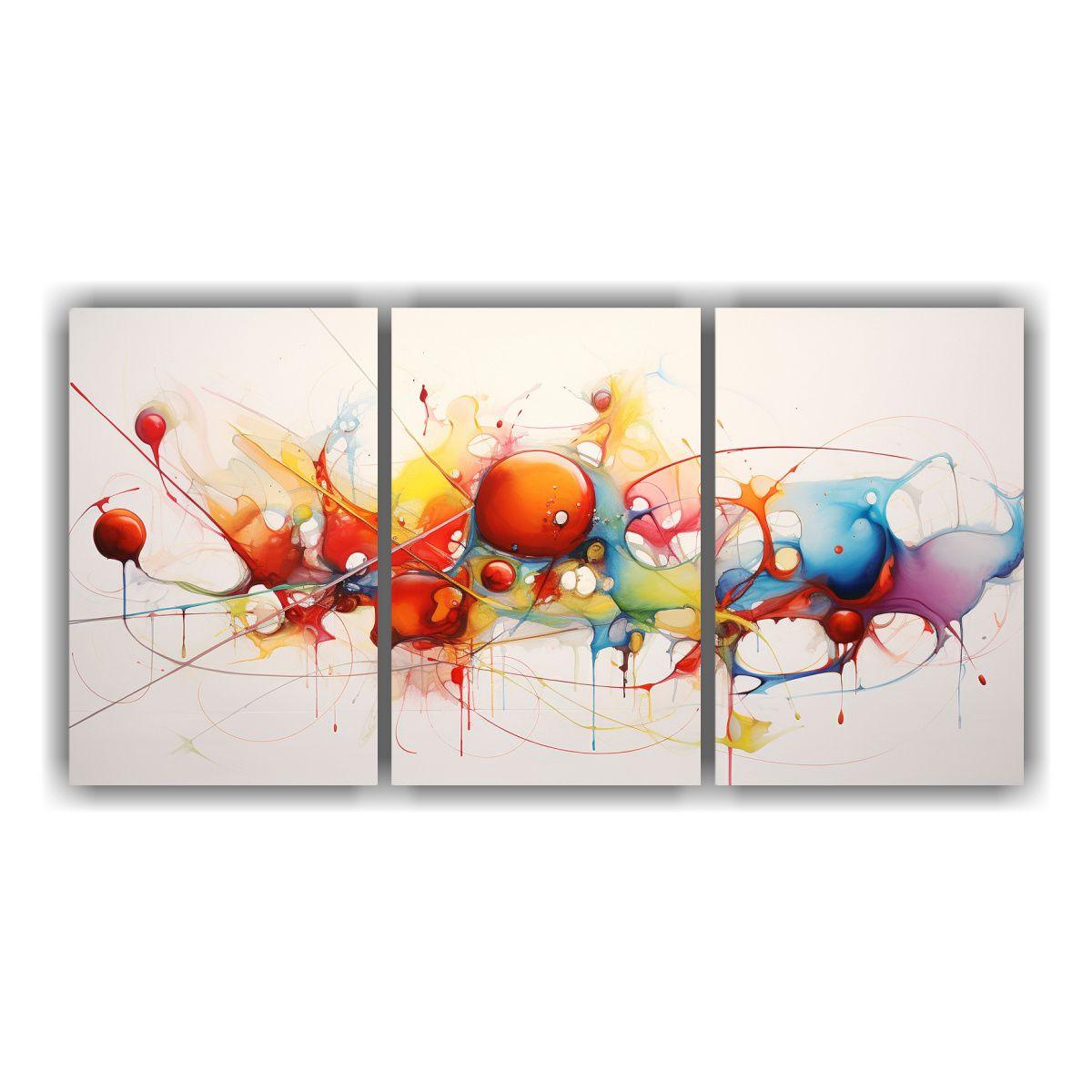 Cuadros Abstractos Contemporáneos Iluminados 60x30 Cm-0