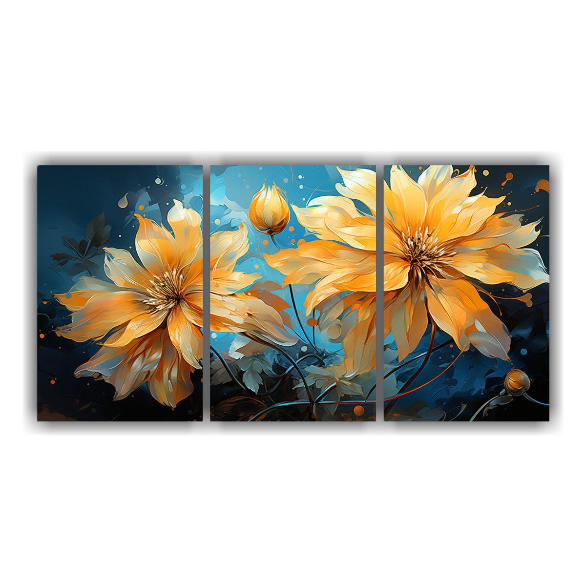 Cuadros De Decoración Set 3 Lienzos Inspiración 90x45 Cm-0