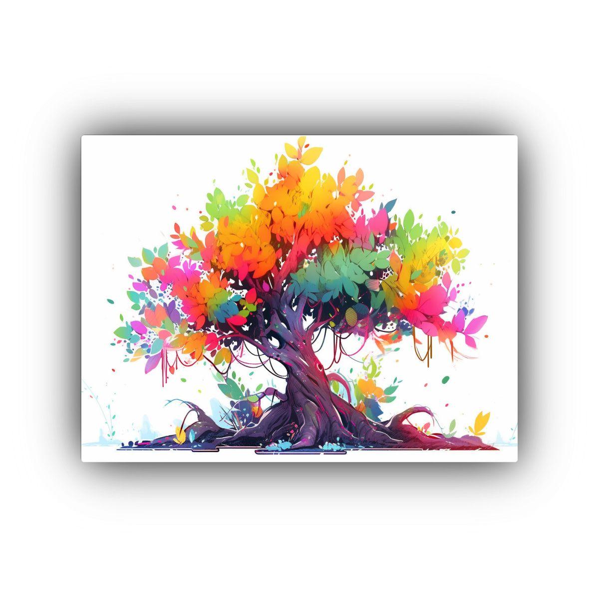 Cuadros Económicos De Arte Fino Con árbol De Acebo En Colo 30x20cm-0