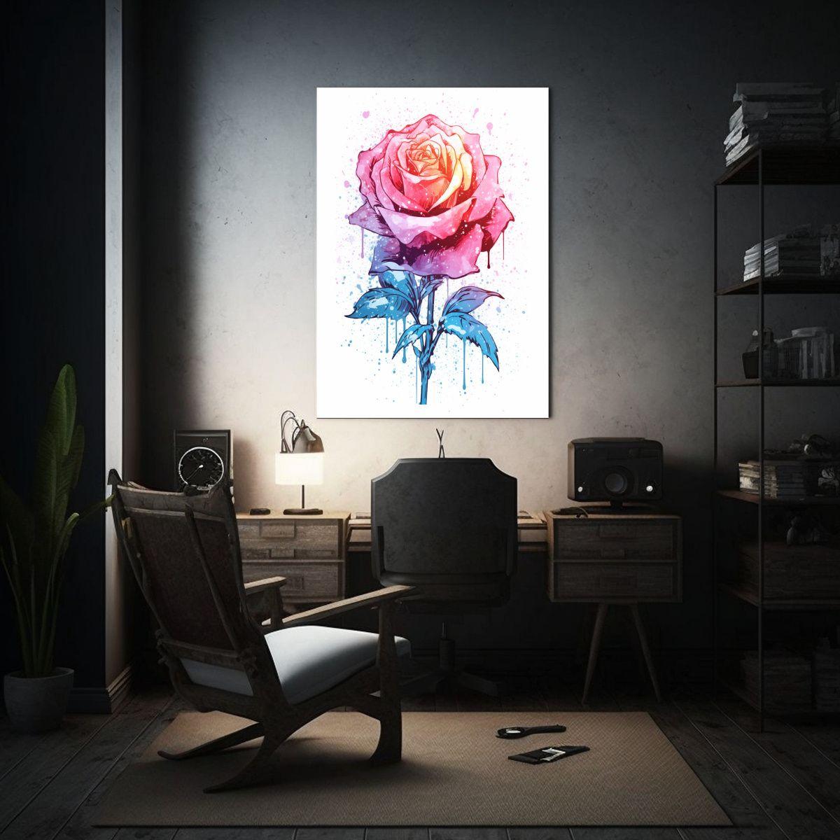 Cuadro Patrón Intenso Exposición Rosa 40x60cm-2