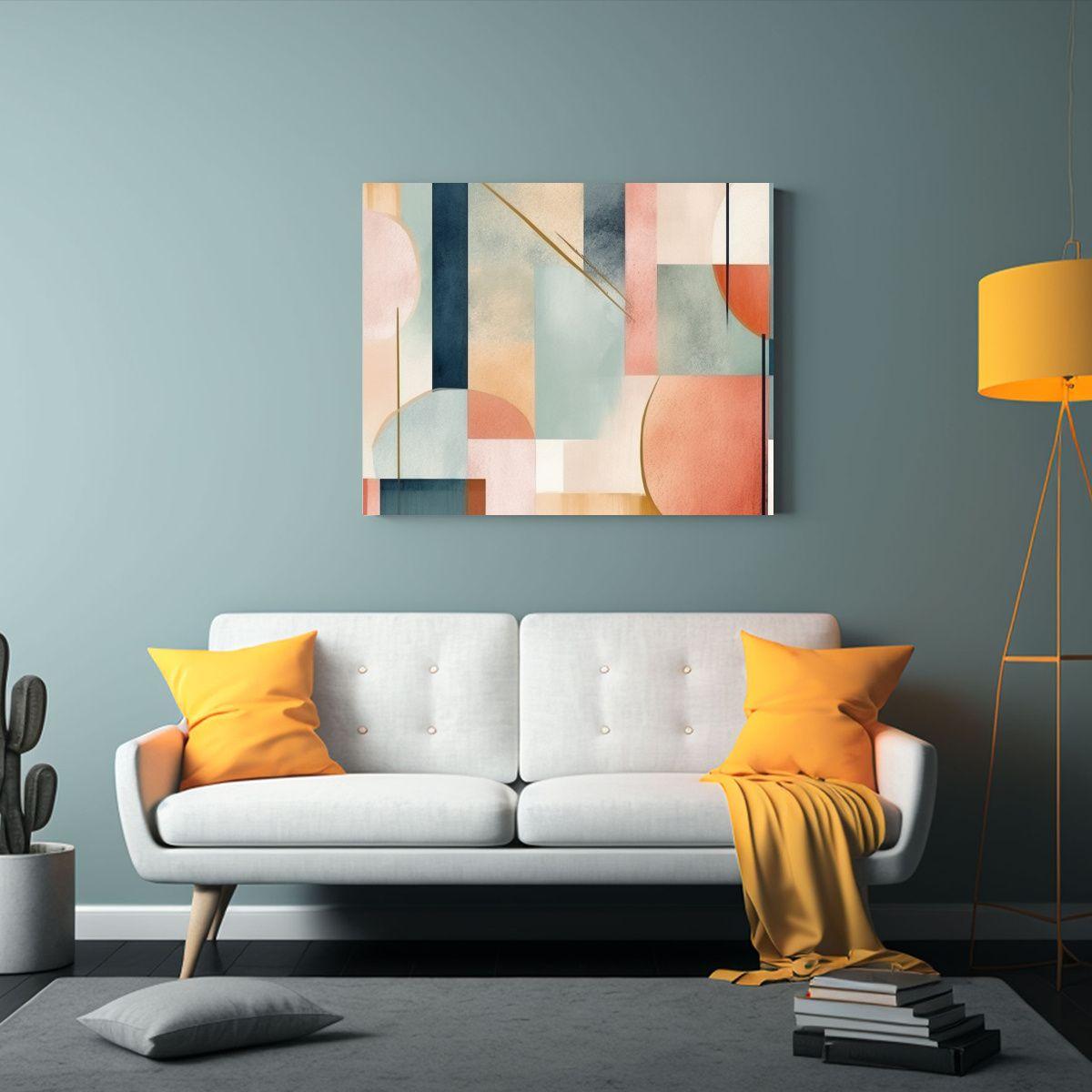 Cuadro Geométrico Moderno Estilo Galería 120x80cm-2