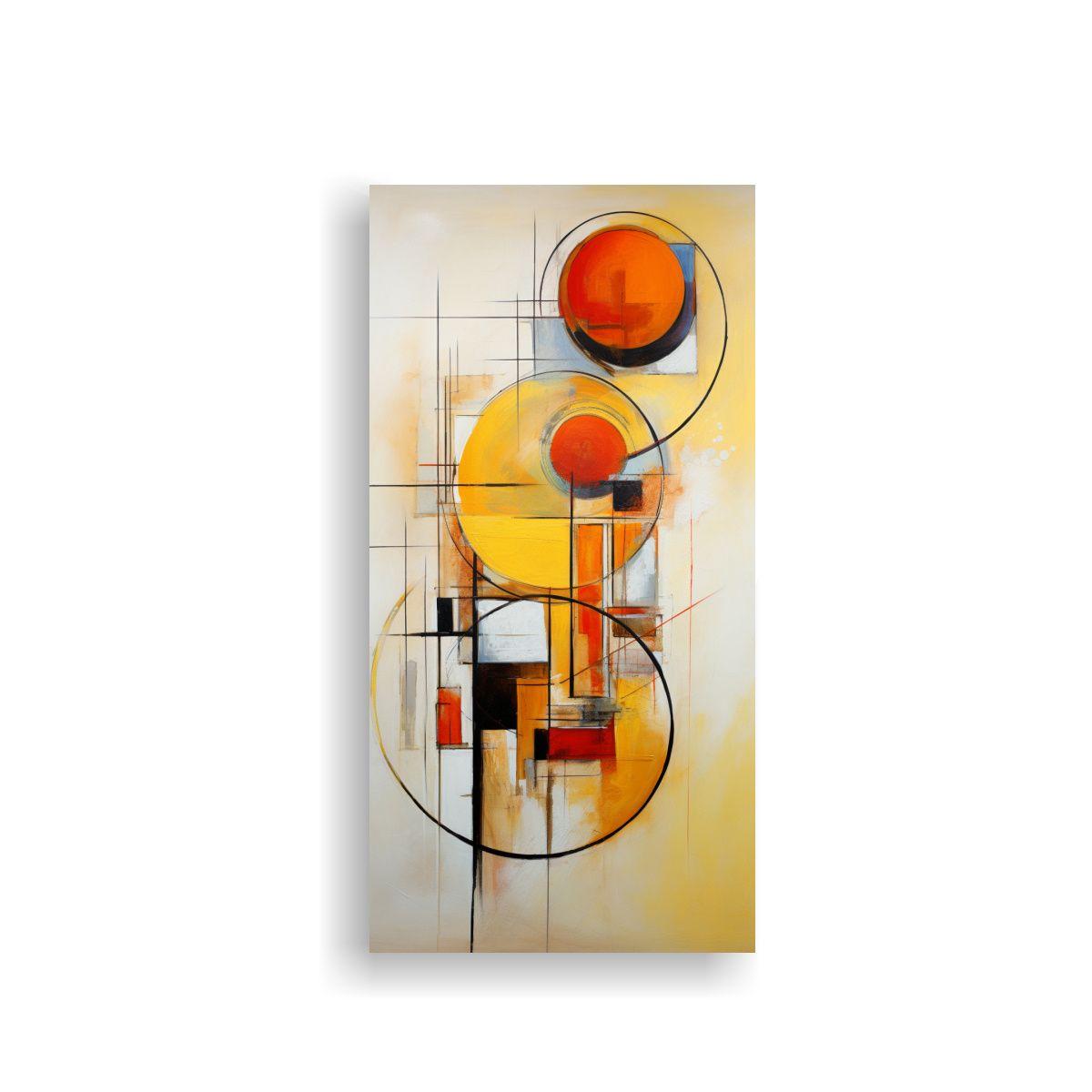Cuadro Abstracto Pastel Perspectiva Líneas Finas 80x160cm-0