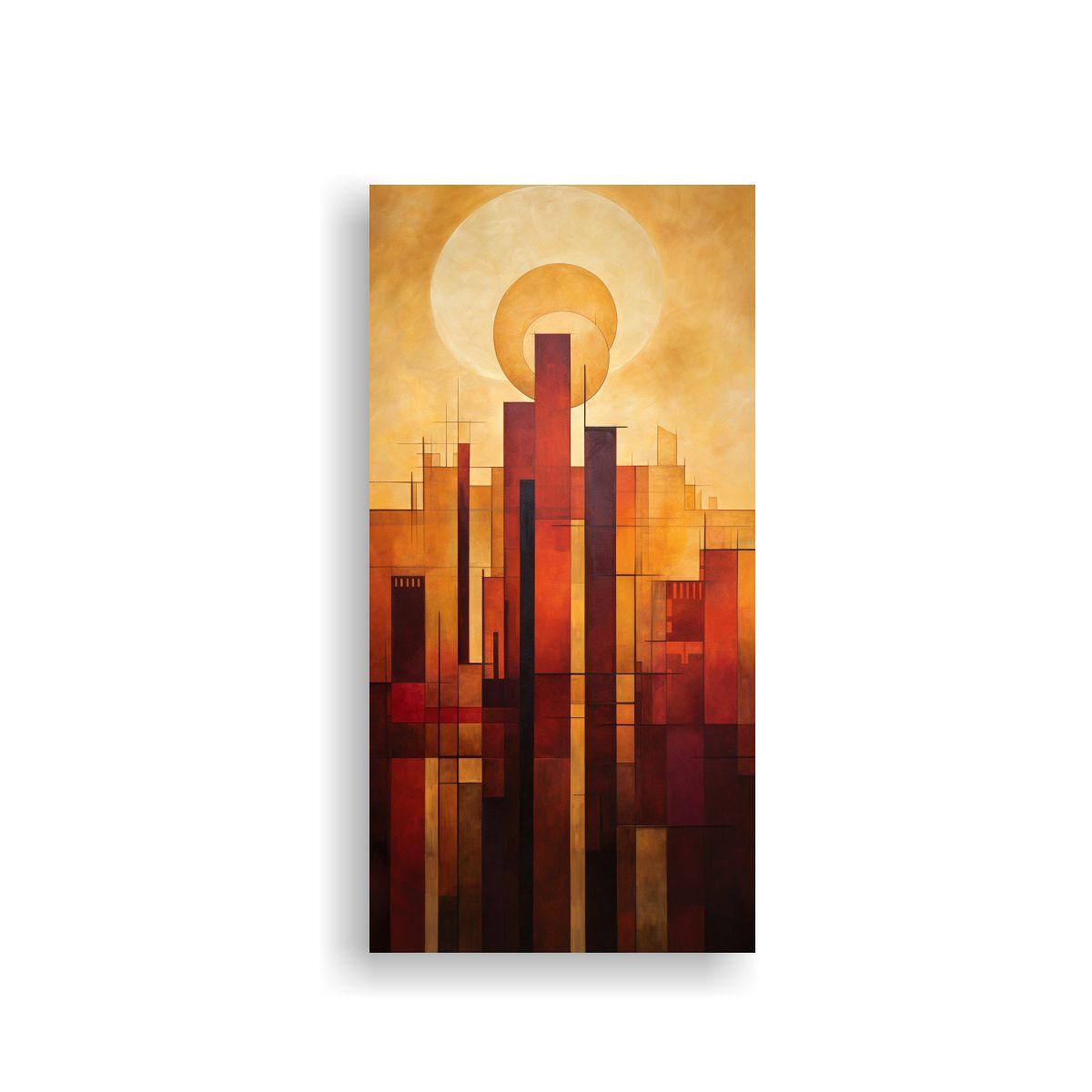 Paisaje Urbano Al Amanecer Representación 80x160cm-0