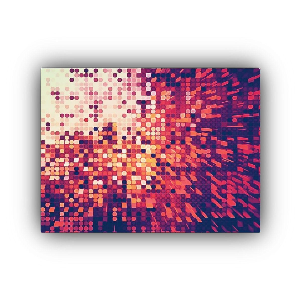 Pintura Decorativa Abstracta Cuadrados Puntos Fondo Cuadrado 60x40cm-0