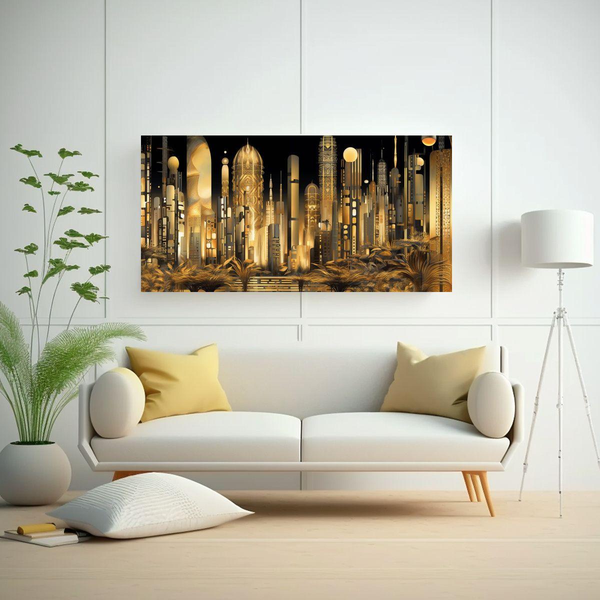 Pinturas Decorativas Abstractas De Paisajes 40x20cm-2