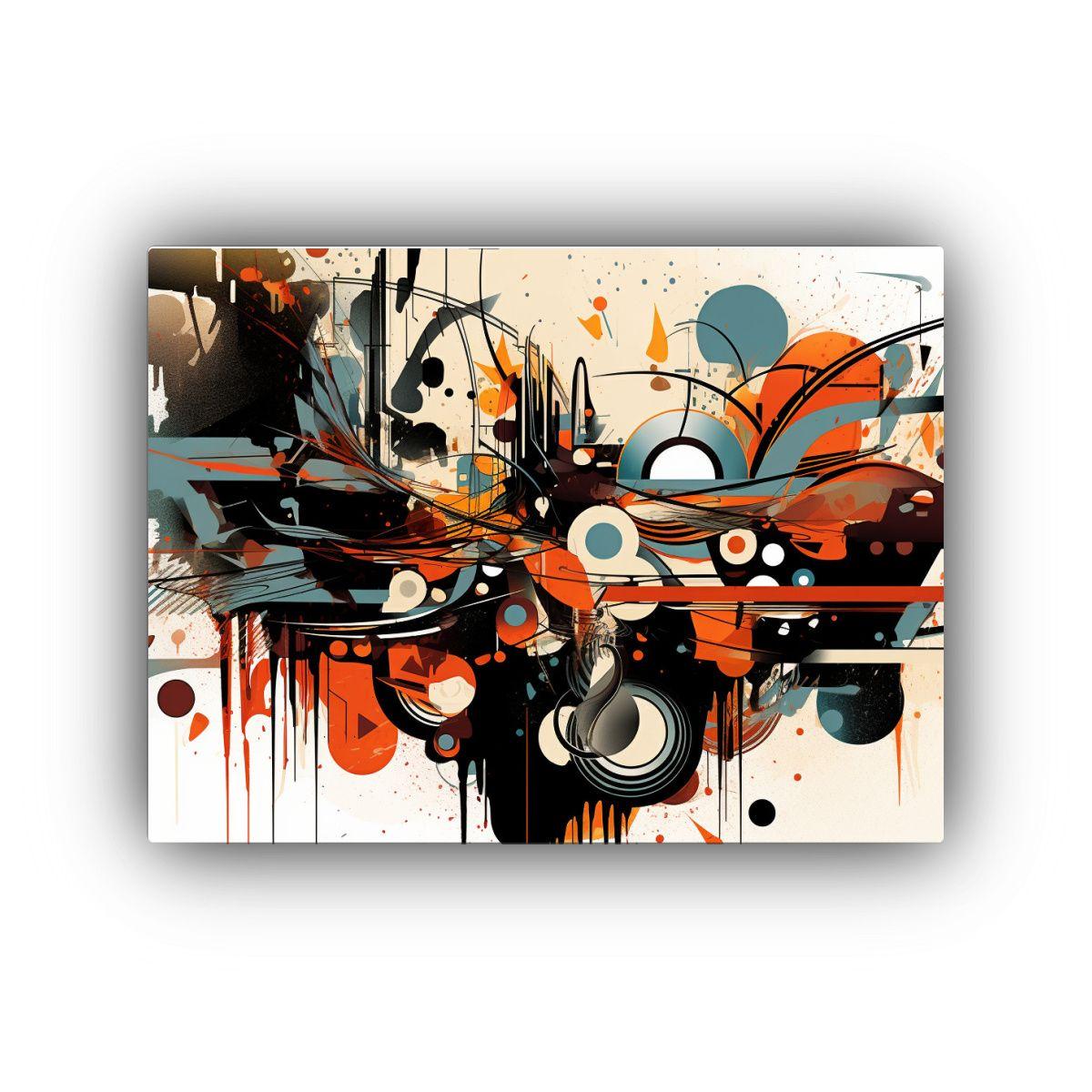 Cuadro Gráfico Juvenil Abstracto Moderno En Alta Resolució 45x30cm-0