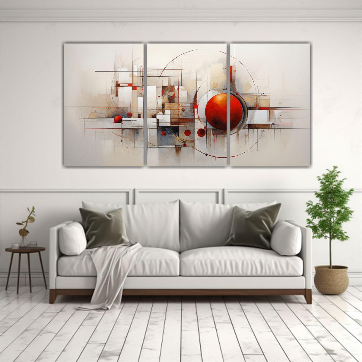 Cuadros Abstractos De Inspiración Exclusiva En 150x75 Cm-2