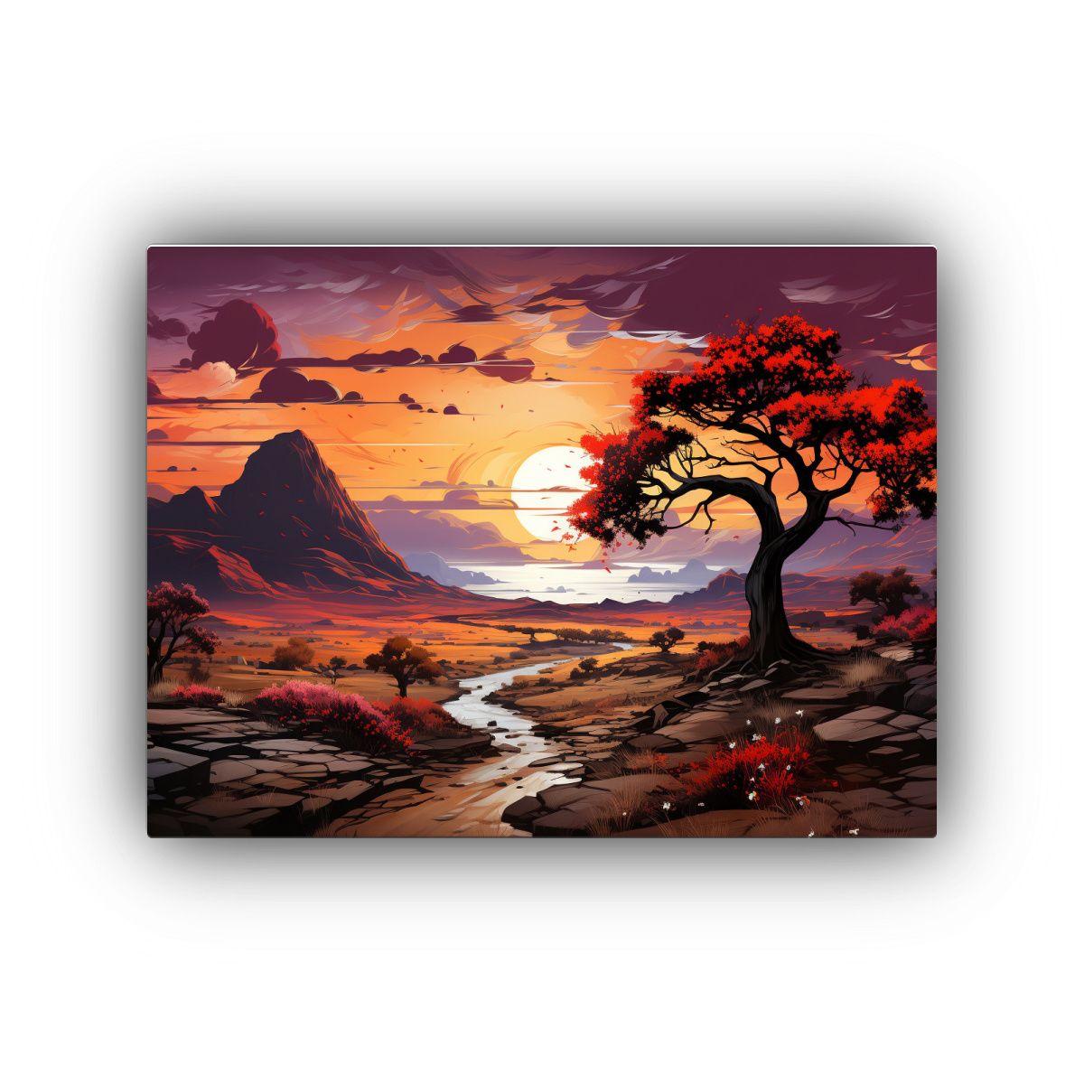 Cuadros Decorativos Equilibrados: Joshua Tree En Tonos Morad 30x20cm-0